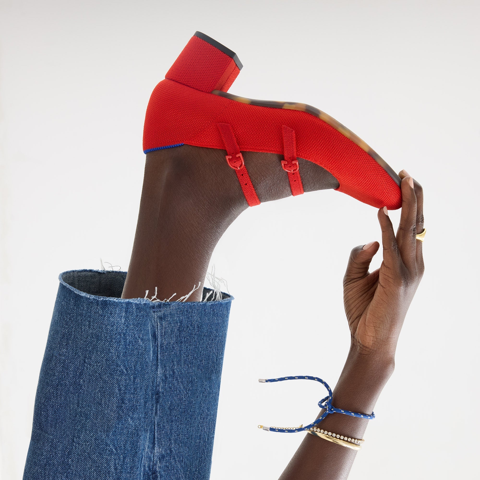 The Double Buckle Mary Jane Heel - Bright Red - Image 2