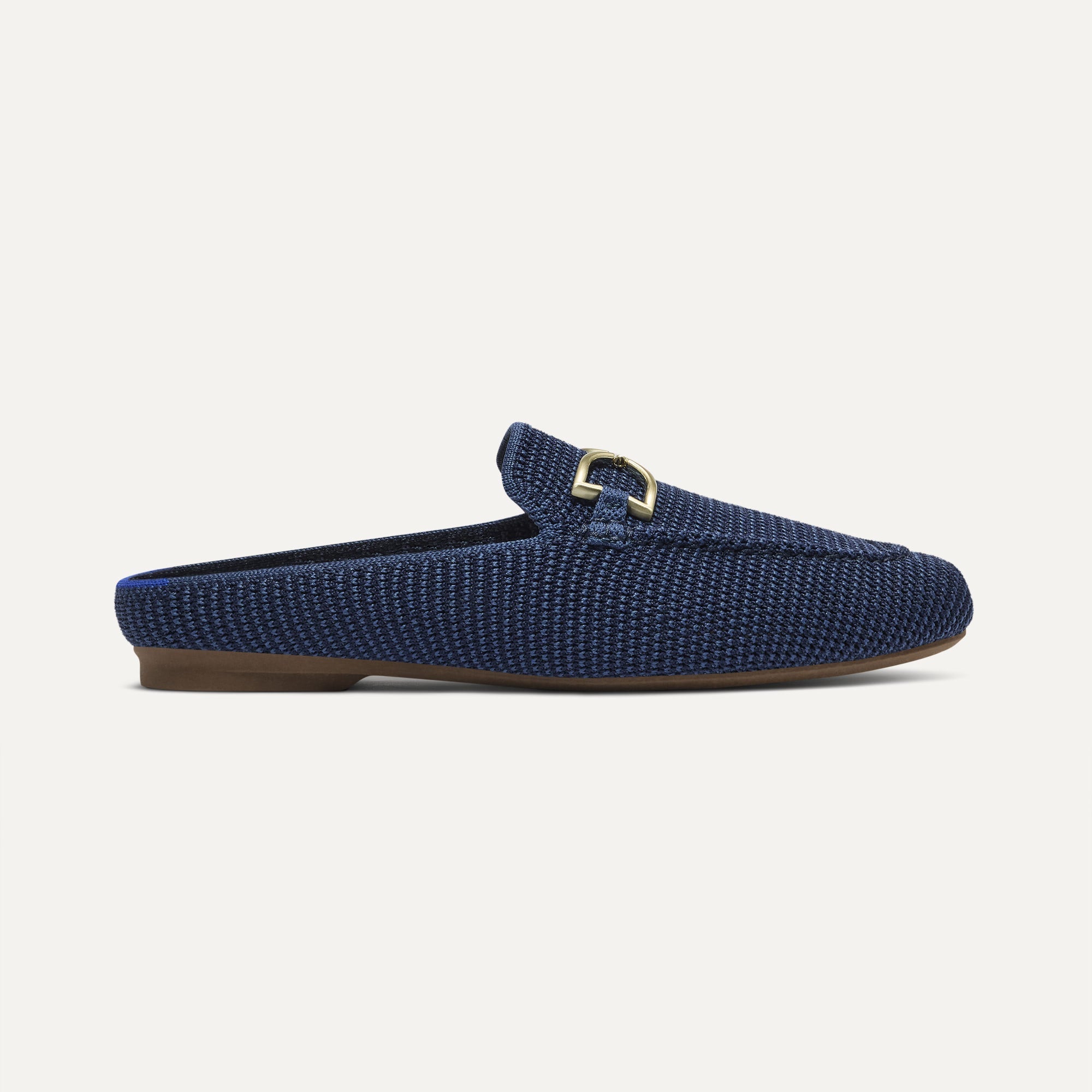 The Double Bit Loafer Mule - Blue Raffia-Knit - Image 4
