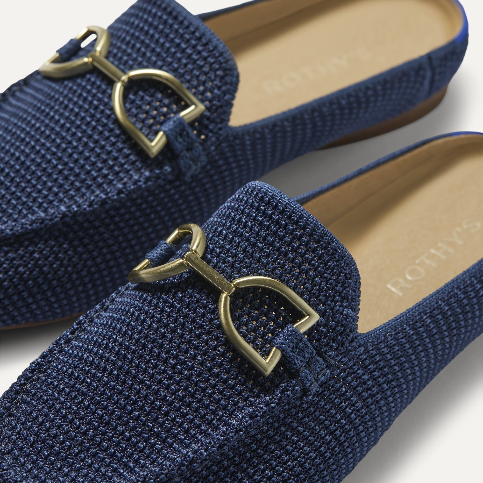 The Double Bit Loafer Mule - Blue Raffia-Knit - Image 2