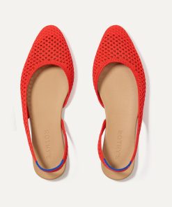 The Almond Slingback - Poppy Mesh