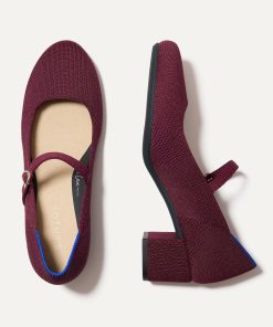 The Mary Jane Heel - Wine Red