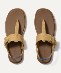 The T鈥揝trap Sandal - Metallic Golden Sun