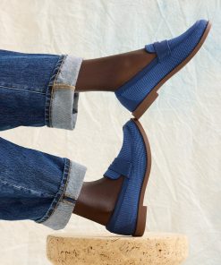 Alternative view of The Penny Loafer - Blue Raffia-Knit