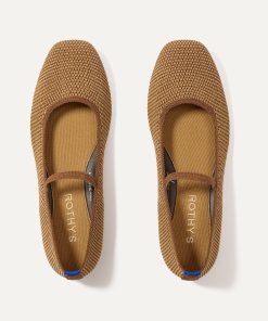 The Max Square Mary Jane - Wheat Raffia-Knit