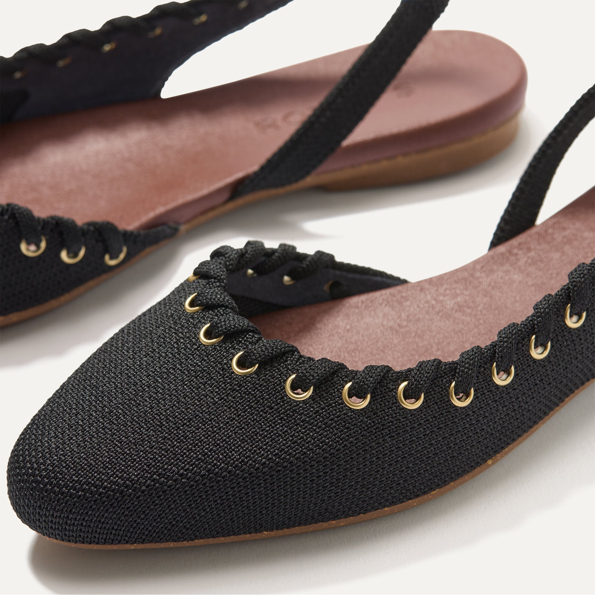 The Almond Slingback - Eyelet Black - Image 5