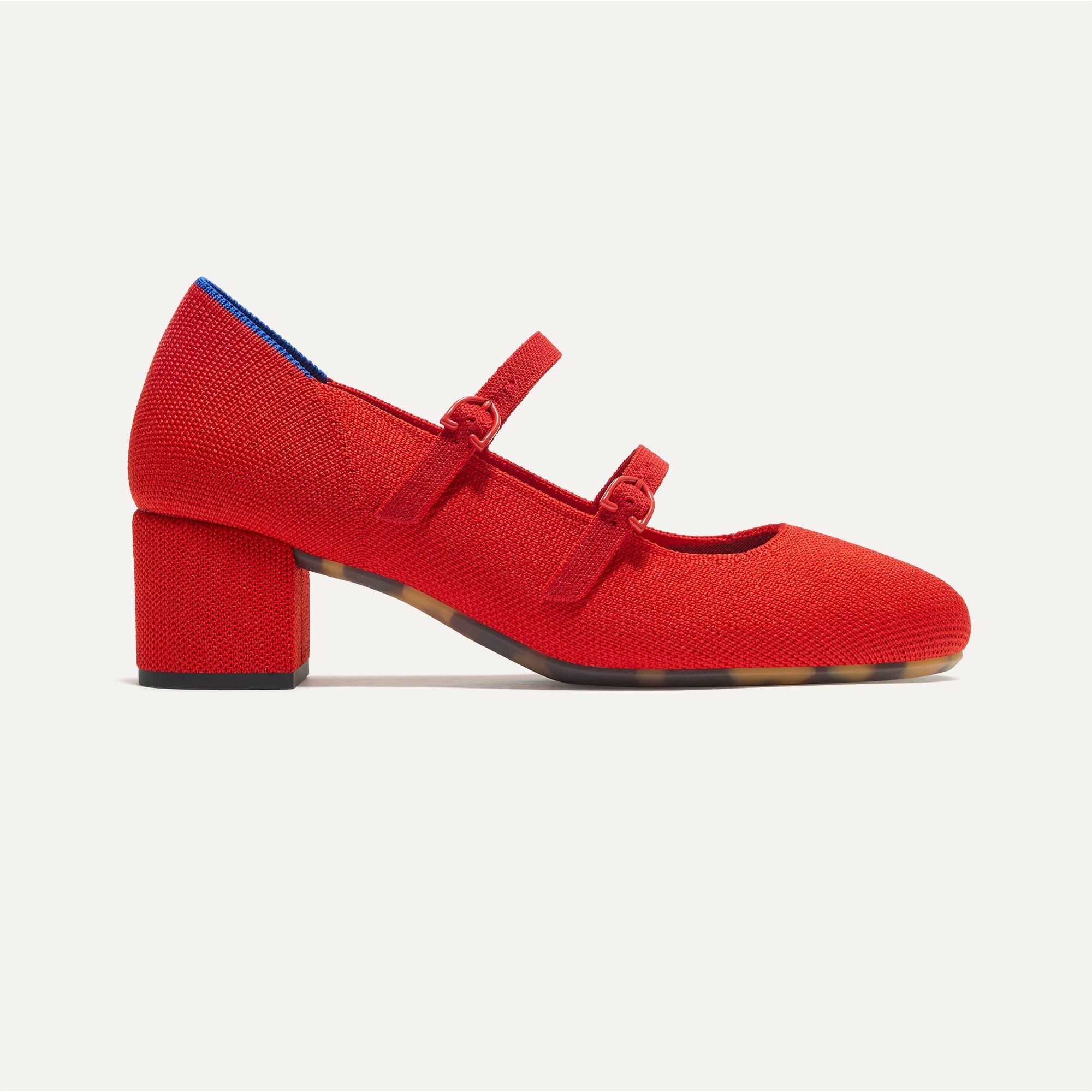 The Double Buckle Mary Jane Heel - Bright Red - Image 4