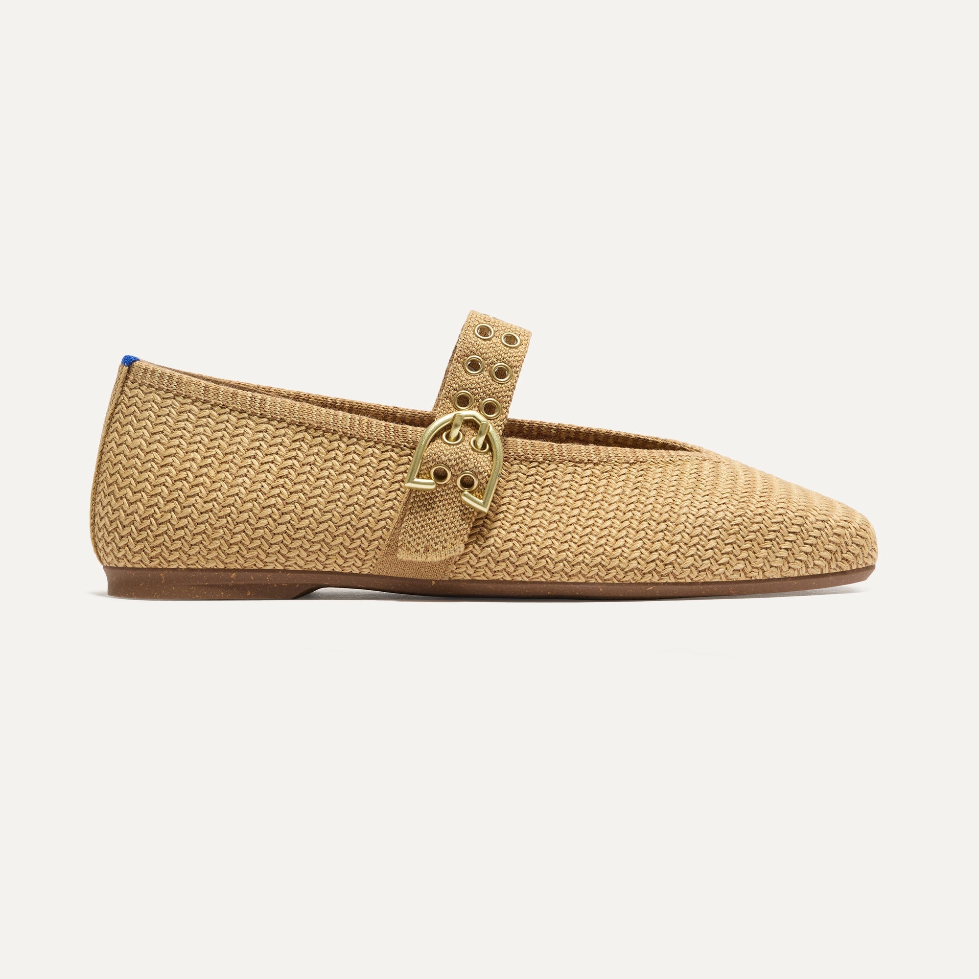 The Max Buckle Mary Jane - Tan Woven - Image 5